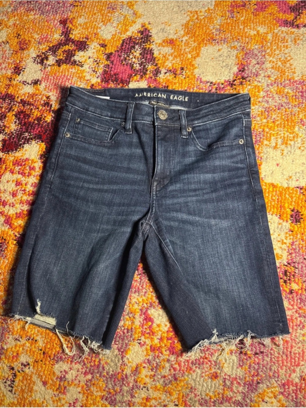 American Eagle Next Level Stretch Raw-Hem Bermuda Shorts – Women’s Size 6